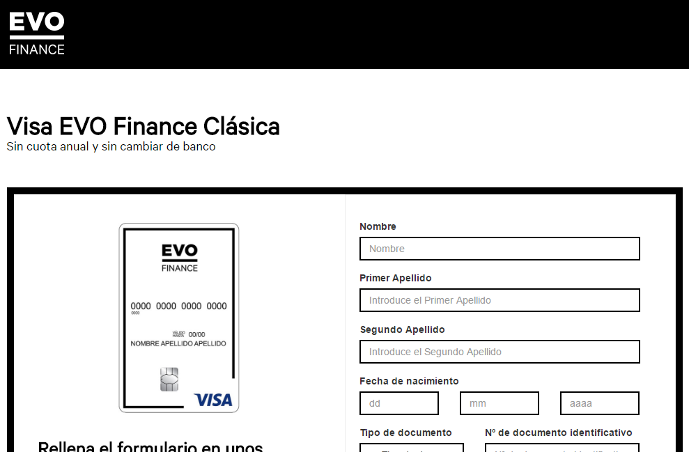 Tarjeta EVO Finance Clásica