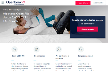 Hipoteca Open Fija de Openbank